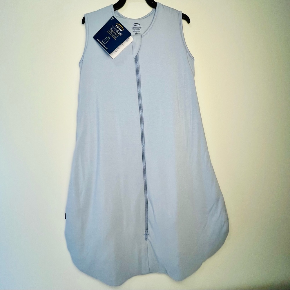 HALO Sleep Sack Bamboo Medium 6-12mo Blue Fog, NEW